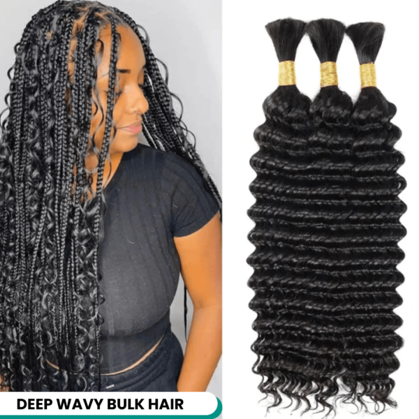 Deep Wavy Boho Bulk Hair