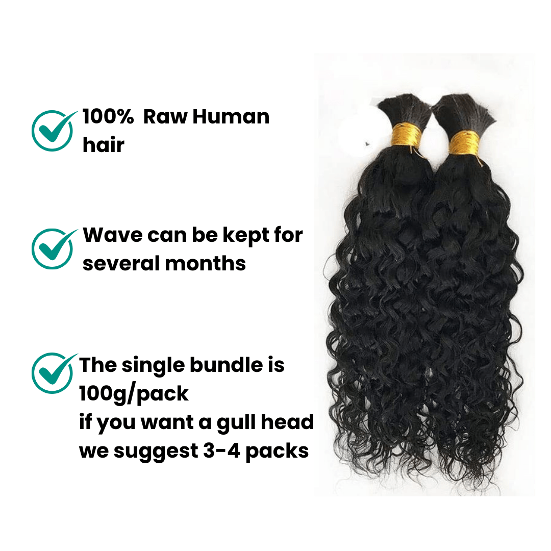 Loose Curly Boho Bulk Hair - Image 5